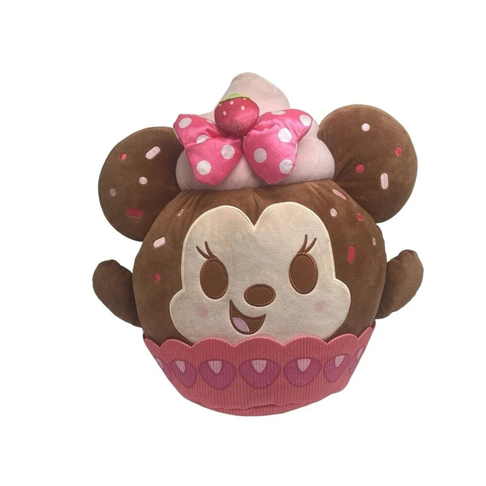 Minnie Mouse Strawberry Cupcake Disney Munchlings Plush Baked Treats 16” Toy